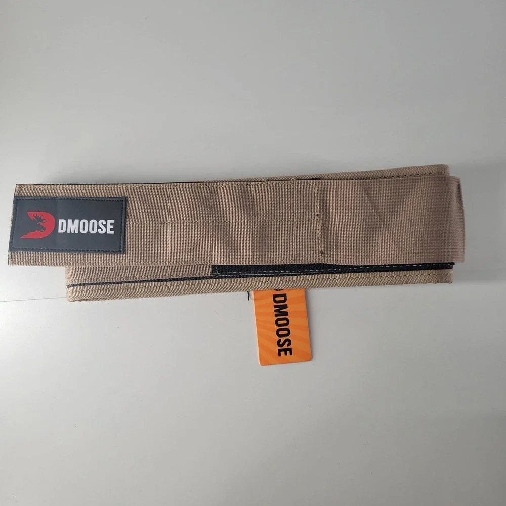 DMOOSE Weightlifting Belt‎ Tan Size S Adjustable Buckle Gym Fitness Support